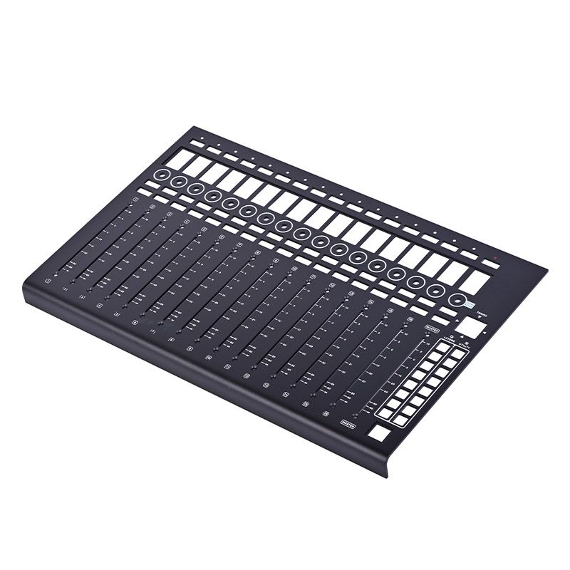 6061 aluminum audio interface panel CNC machined and anodized