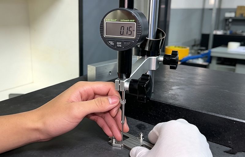 Height gauge inspection equipment for in-process dimensional verification