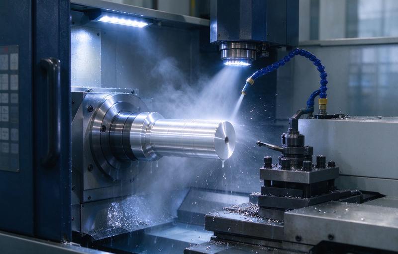 CNC turning shaft machining on precision lathe